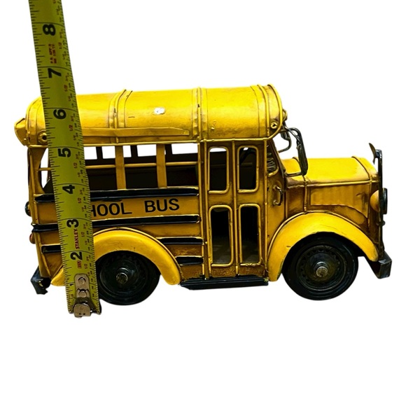 School Bus Vintage-Style DecorativeYellow Metal/Model Worn/Finish - Picture 12 of 12
